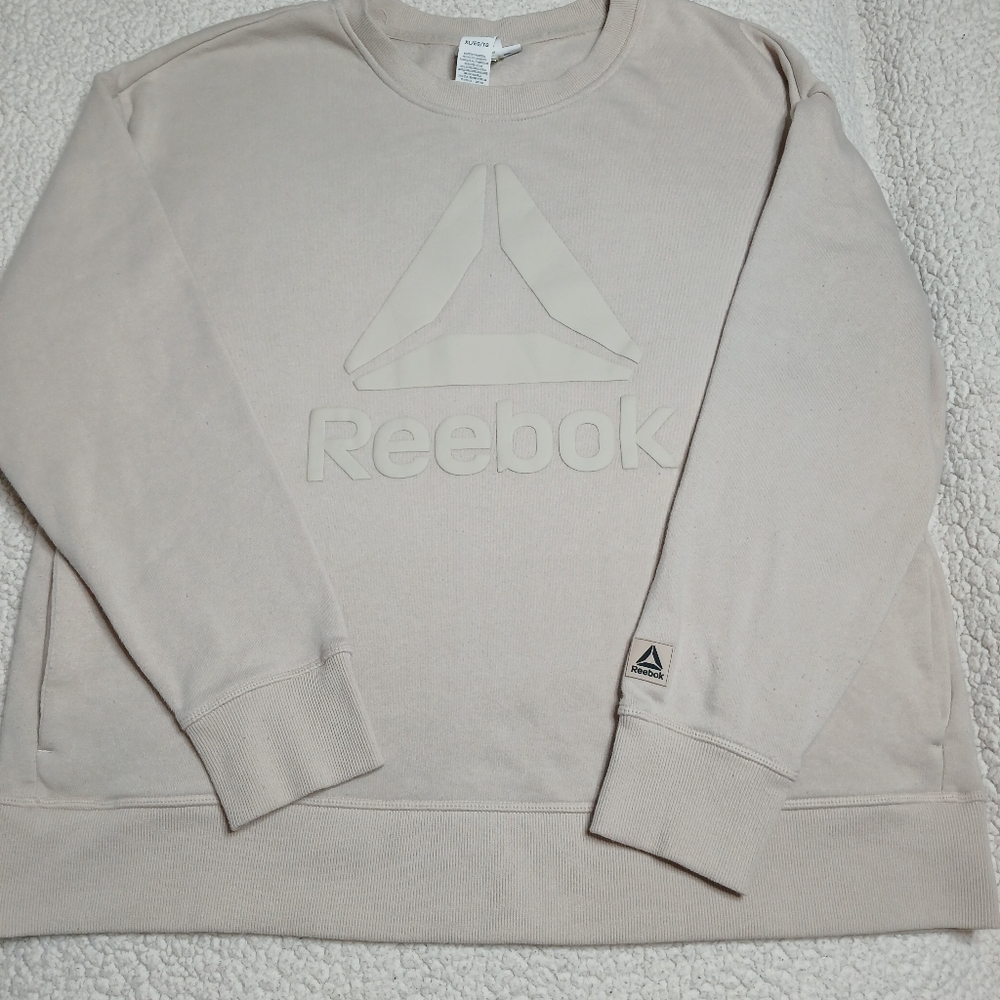 Reebok Oversized Logo Crewneck XL Gray Sweatshirt